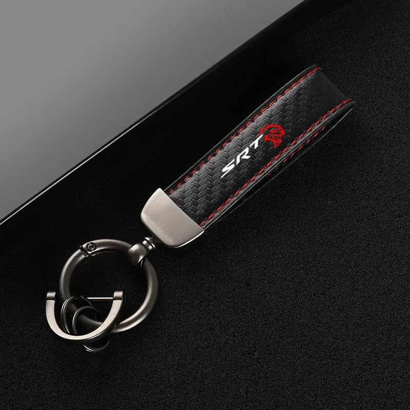 SRT Leather Car Keychain