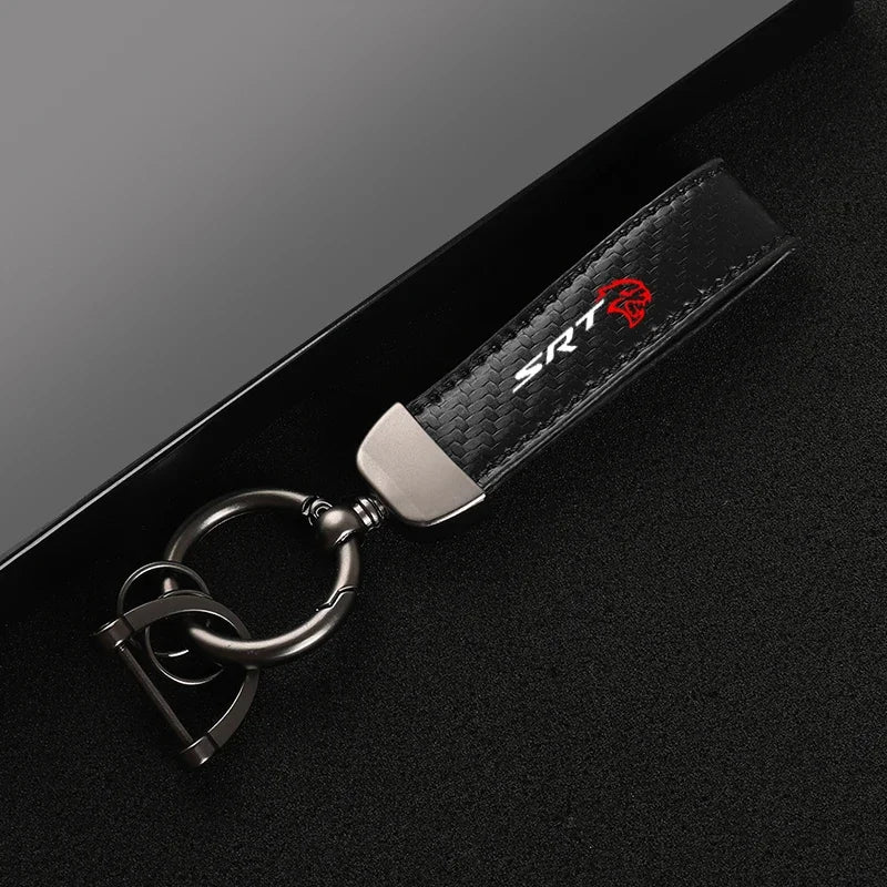 SRT Leather Car Keychain